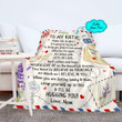 Personalized Gift For Daughter Inside This Blanket Is A Piece Of My Heart Letter Full Of Love Throw Blanket