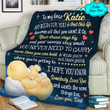 Personalized Gift For Daughter Your dream stays big and your worries stay small Throw Blanket