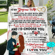 Personalized Gift For Wife Daughter I didnt fall in love with you I walk into love with you Throw Blanket