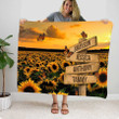 Sunflowers Garden Sign Personalized Family Members Name Blanket for Bedroom
