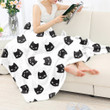 Black And White Cat Pattern Print Blanket