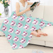 Girly Cat With Glasses Pattern Print Blanket