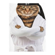 Karate Cat Print Blanket