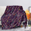 Purple Bohemian Dream Catcher Print Blanket