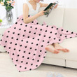 Black And Pink Cat Pattern Print Blanket