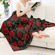 Valentine's Day Rose Pattern Print Blanket