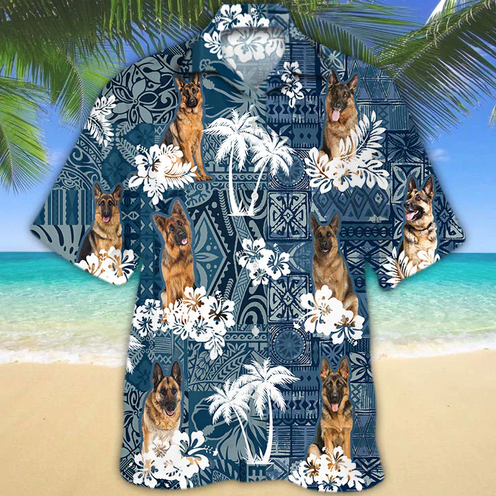 German Shepherd Hawaiian Shirt
