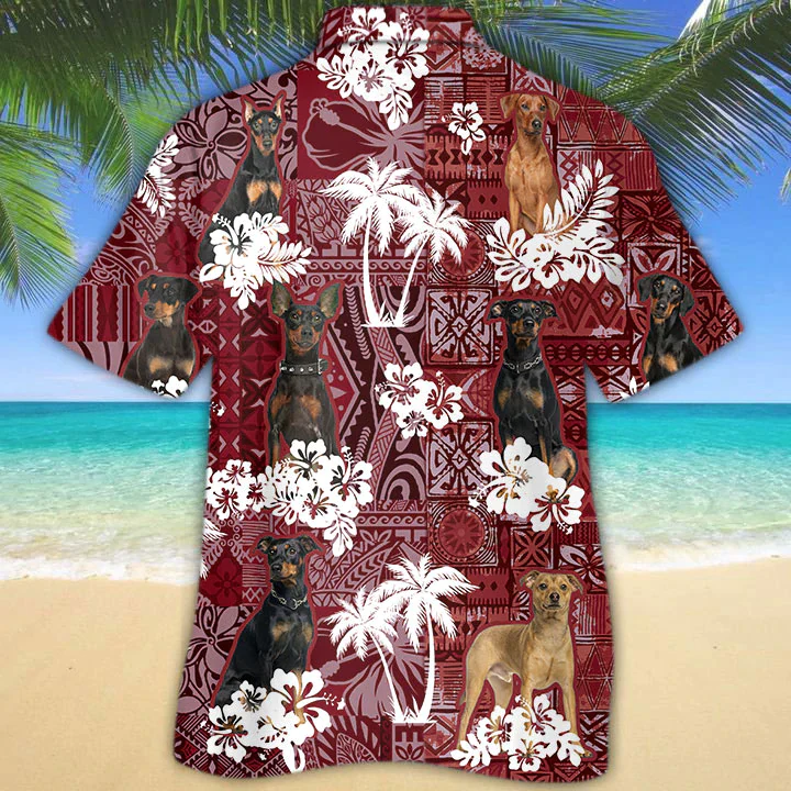 German Pinscher Red Hawaiian Shirt, Gift for Dog Lover Shirts, Animal Summer Shirts