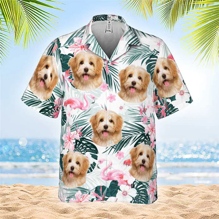Summer Vibe - Personalized Custom Face Unisex Hawaiian Shirt - Upload Image, Gift For Family, Pet Owners