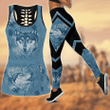 Wolf 3D All Over Printed Combo Hollow Tank Top & Legging Set Printed 3D Sport Yoga Fitness Gym Women