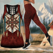 Native American Pattern 3D Over Printed Combo Legging and Hollow Tank