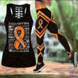 Multiple sclerosis warrior ribbon Combo Hollow Tank Top & Legging Set Printed 3D Sport Yoga Fitness Gym Women HG41307