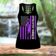 Epilepsy awareness ribbon Combo Hollow Tank Top & Legging Set Printed 3D Sport Yoga Fitness Gym Women HAC260408