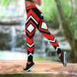 Deaf flag Combo Hollow Tank Top & Legging Set Printed 3D Sport Yoga Fitness Gym Women HAC110501