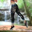 Combo Hollow Tank Top & Legging Set Printed 3D Sport Yoga Fitness Gym Women MH120920