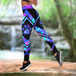 Girl loves dogs Combo Hollow Tank Top & Legging Set Printed 3D Sport Yoga Fitness Gym Women HAC100906
