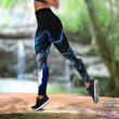 Wolf Combo Hollow Tank Top & Legging Set Printed 3D Sport Yoga Fitness Gym Women HAC060402