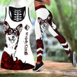 Welsh Corgi red tattoos Combo Hollow Tank Top & Legging Set Printed 3D Sport Yoga Fitness Gym Women DD09172001