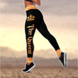 Lion Queen Combo Hollow Tank Top & Legging Set Printed 3D Sport Yoga Fitness Gym Women for women
