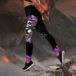 Skull Girl Biker Combo Hollow Tank Top & Legging Set Printed 3D Sport Yoga Fitness Gym Women outfit