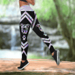 Pitbull Combo Hollow Tank Top & Legging Set Printed 3D Sport Yoga Fitness Gym Women HAC190803