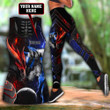 Dragon and wolf Combo Hollow Tank Top & Legging Set Printed 3D Sport Yoga Fitness Gym Women custom name