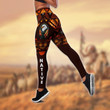 Native American 3D All Over Printed Combo Hollow Tank Top & Legging Set Printed 3D Sport Yoga Fitness Gym Women