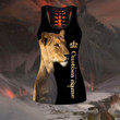 Custom Name Lion Queen legging + hollow tank customize combo for women