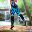 Butterfly Combo Hollow Tank Top & Legging Set Printed 3D Sport Yoga Fitness Gym Women HG41311
