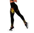 African Golden Gecko Combo Hollow Tank Top & Legging Set Printed 3D Sport Yoga Fitness Gym Women-ML