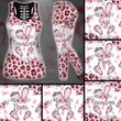 Personalized Breast Cancer, Pink Warrior, Grandma, Mama, Mom, Bunny Easter Leopard Hollow Tank Top & Leggings Set 250821006.CTA