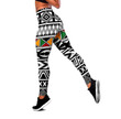 African Lion Pattern Combo Hollow Tank Top & Legging Set Printed 3D Sport Yoga Fitness Gym Women-ML
