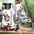 Schnauzer Dog tattoos Combo Hollow Tank Top & Legging Set Printed 3D Sport Yoga Fitness Gym Women legging + hollow tank for women PL