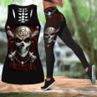 Cool Skull Combo Hollow Tank Top And Legging Outfit DA03122001