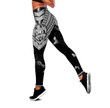 Amazing Hibiscus Turtle Combo Hollow Tank Top & Legging Set Printed 3D Sport Yoga Fitness Gym Women ML