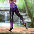 July Lady-Combo Hollow Tank Top & Legging Set Printed 3D Sport Yoga Fitness Gym Women DQB08222018S