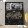 I Thought Of You Today Heart Shape Typography Personalized Pet Memorial Gift Wall Art Vertical Poster Canvas Framed Print