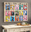 Life is better with Goats Poster & Matte Canvas TRK21031701-TRD21031701