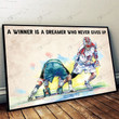 A winner is a dreamer who never gives up-Lacrosse Poster & Matte Canvas TRK21040701-TRD21040701