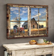 Rusty Farm Window View Poster & Matte Canvas BIK21040805-BID21040805