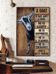 MHD21010705-MHK21010705 Goat Best Friend Poster & Matte Canvas