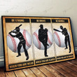 Baseball-Be strong Poster & Matte Canvas TRK21011403-TRD21011403