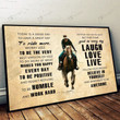 Laugh love live-Horse riding Poster & Matte Canvas BIK20120505-BID20120505