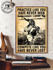 Bull Riding Practice Like You Never Won Poster & Matte Canvas BIK21091403-BID21091403