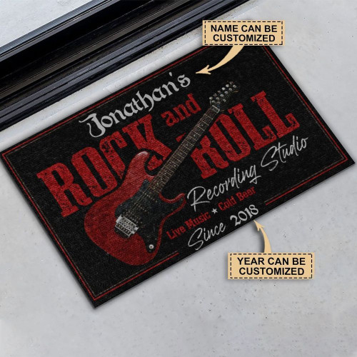 Personalized Electric Guitar Rock And Roll Doormat