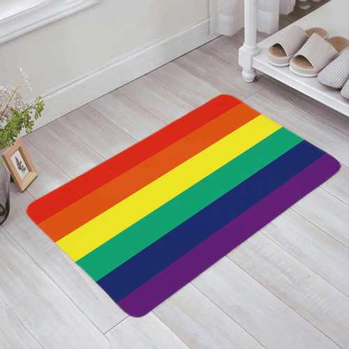 Stripes Colorful Rainbow Flag Lgbt Doormat