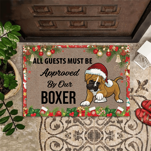 Boxer Christmas Doormat