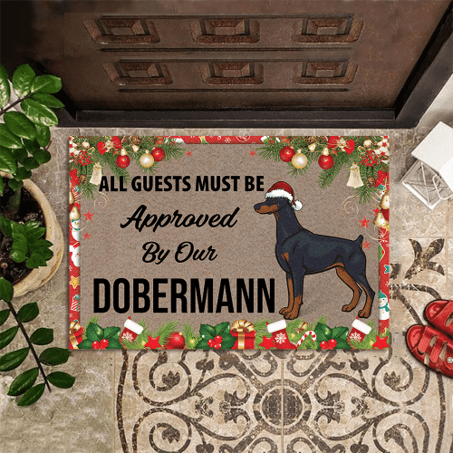 Dobermann Christmas Doormat