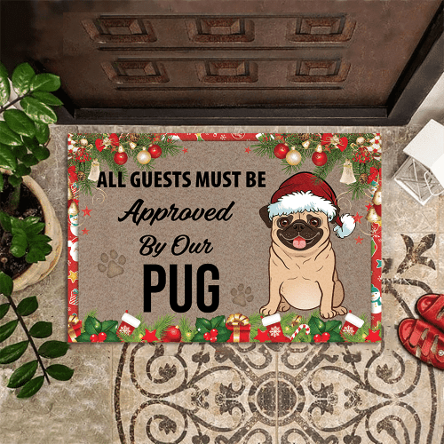 Pug Christmas Doormat