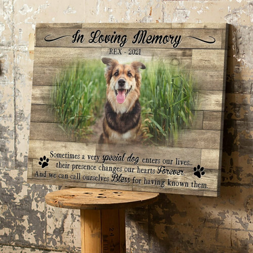 Dog Memorial Gifts Sometimes Very Special Dog Personalized Canvas